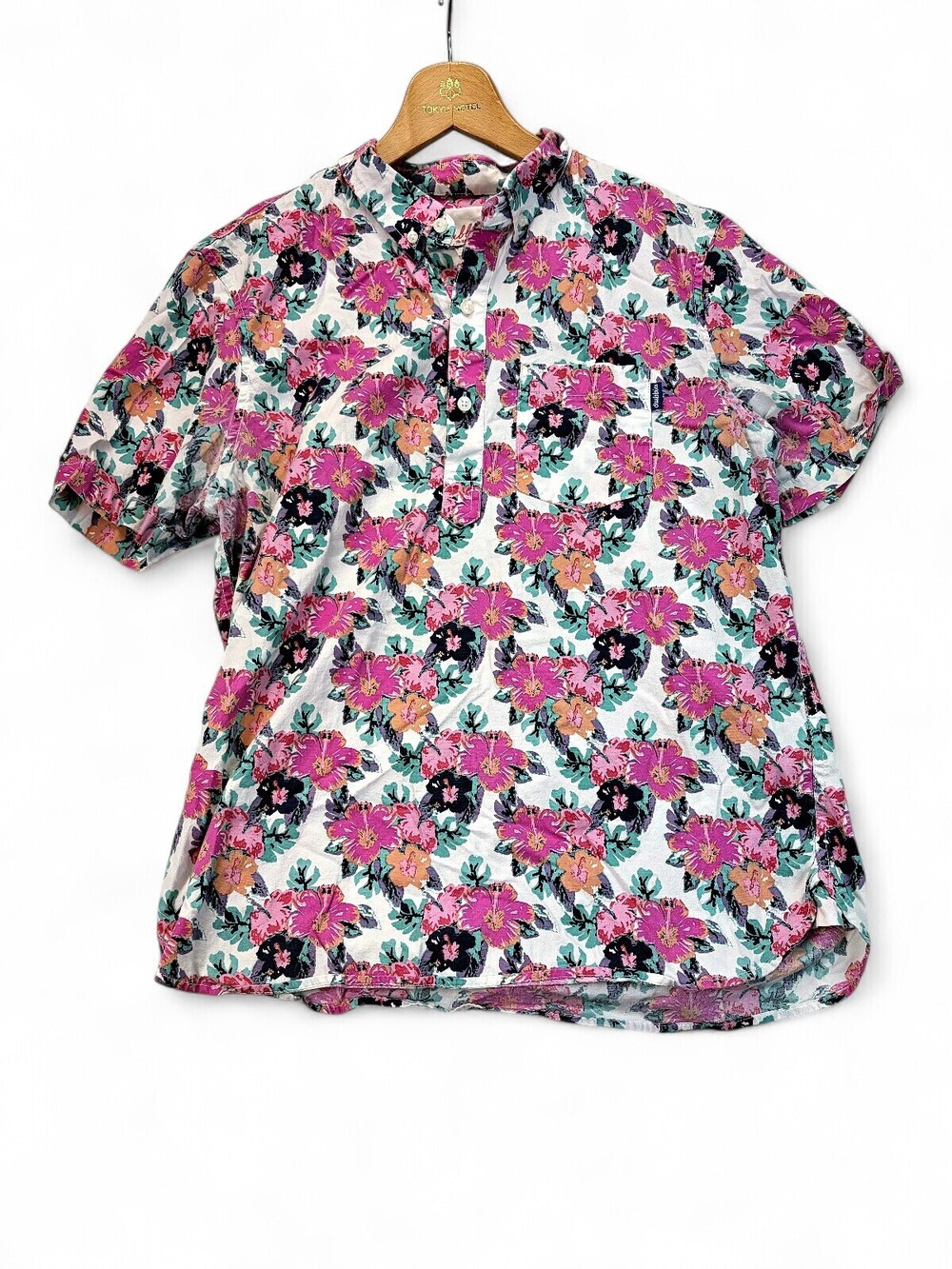 Chubbies Men's Floral Short-Sleeve Popover Shirt - L